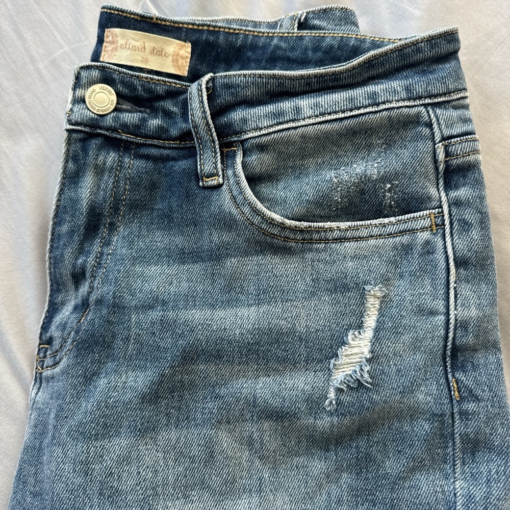 Altar'd State Women's High-Rise Light Blue Distressed Jeans